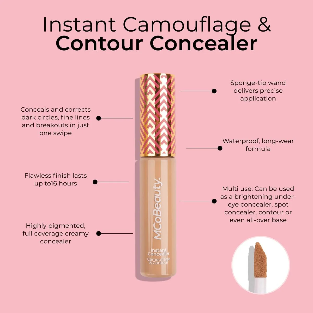 Консилер MCoBeauty Instant Camouflage and Contour Concealer Light для жінок 8.5 г, фото №3