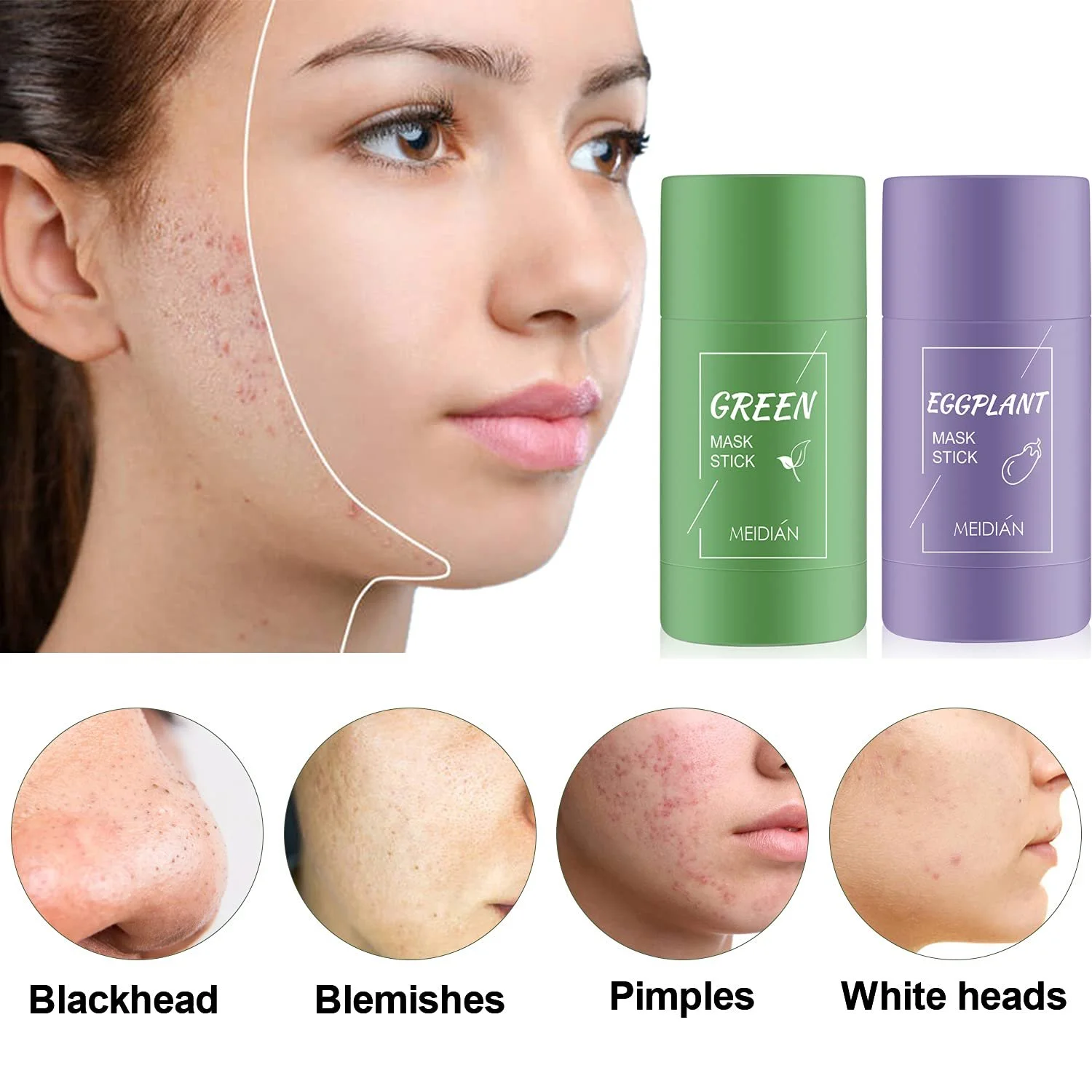 Маска-стік Глина Очищення Зелений Чай Зволоження Контроль Жирності, фото №4