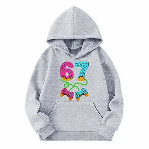 Мягкий флисовый худи-пуловер для девочек, теплый повседневный свитшот с передним карманом, спортивный детский верх для школы - Фото 1