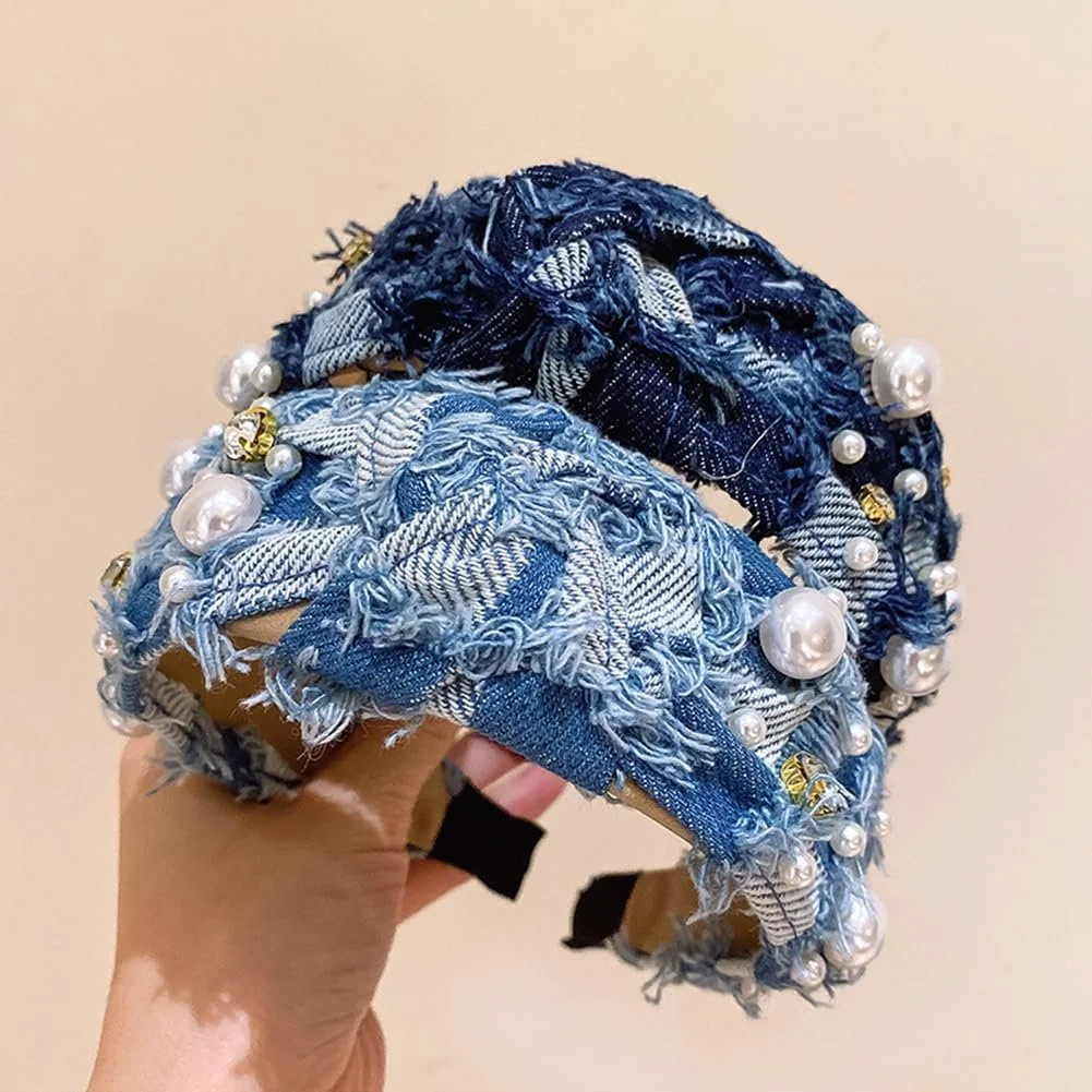 Джинсовая Обруч для волос, фото №5 Джинсовая Обруч для волос, фото №5