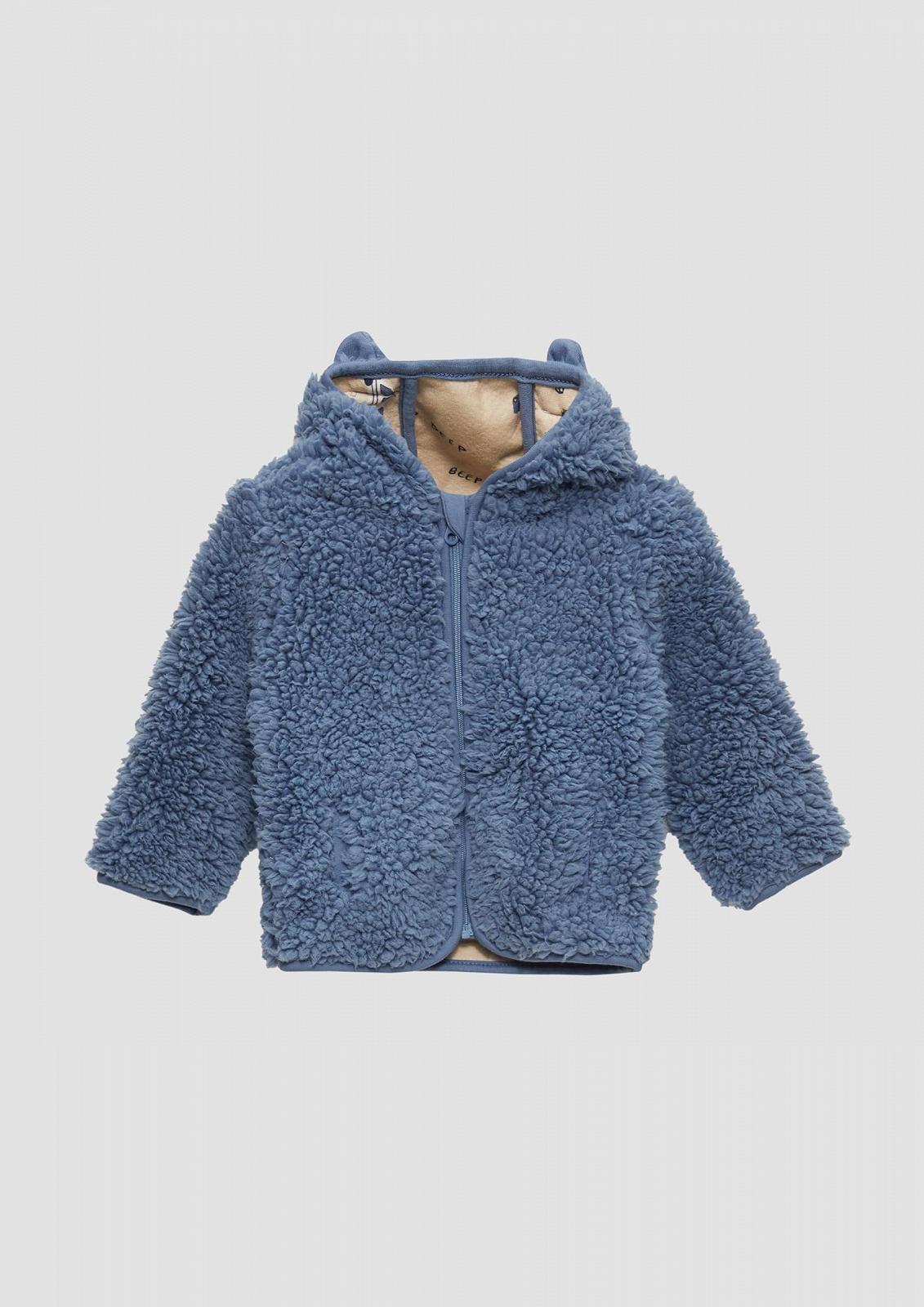 Плюшевая куртка s.Oliver Teddy с ушками и принтованной подкладкой, фото №2 Плюшевая куртка s.Oliver Teddy с ушками и принтованной подкладкой, фото №2