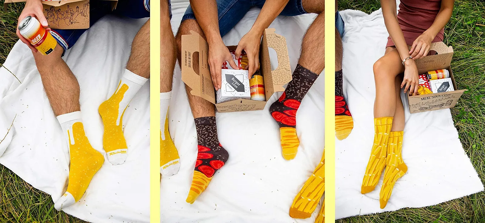 Шкарпетки Rainbow - Жіночі Чоловічі Смішні Шкарпетки з Їжею Подарунковий Набір - 5 Пар, фото №7