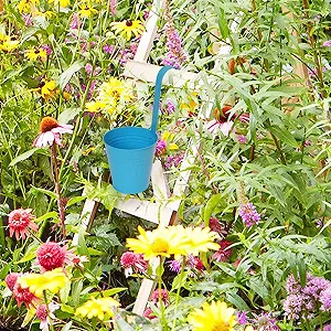 Набор подвесных цветочных горшков DRULINE 6 шт. Металл Бирюзовый 9/13 см synthetic.ua - Фото 1