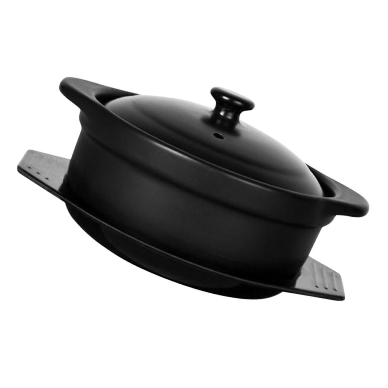 Керамическая кастрюля для запекания с крышкой многофункциональная с антипригарным покрытием, фото №1