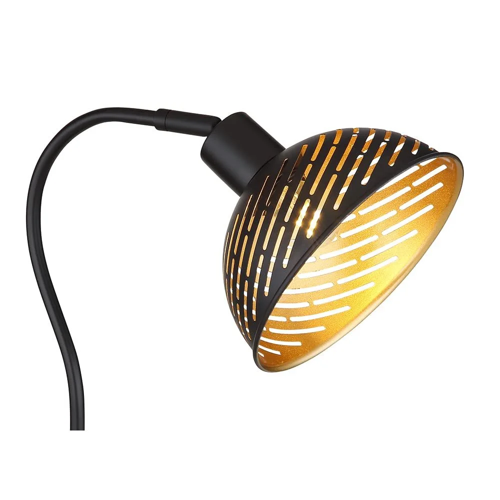 Настільна лампа etc-shop E27 30x18.5x45 см Чорний Золотий, фото №9