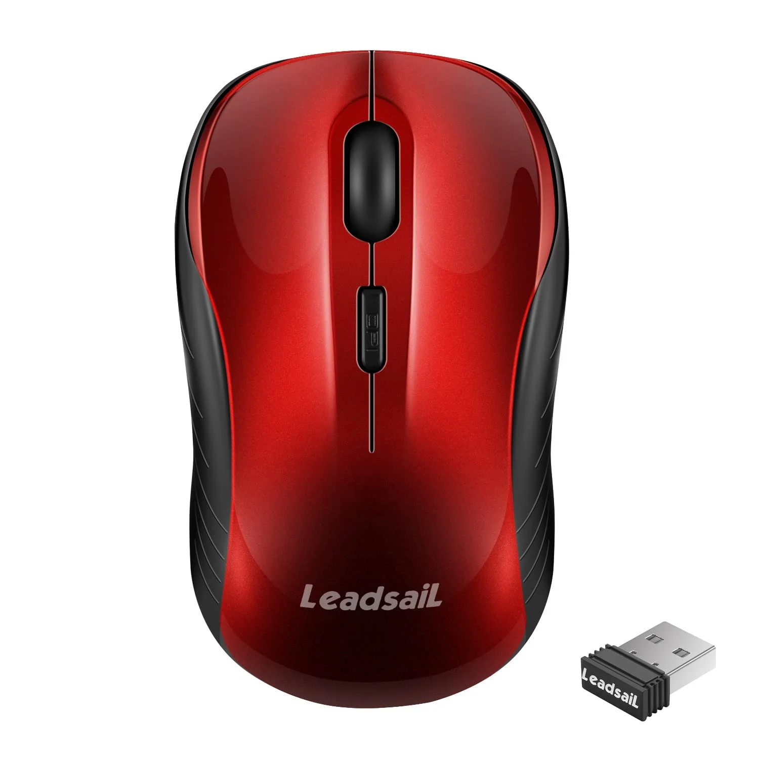 Мышь Беспроводная LeadsaiL 1600 DPI 4 кнопки Красный, фото №1 Мышь Беспроводная LeadsaiL 1600 DPI 4 кнопки Красный, фото №1