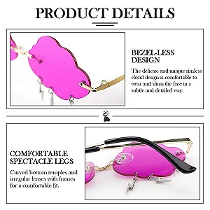 Сонцезахисні окуляри Cloud FERCAISH, без оправи, вінтажніалів, 1 шт. synthetic.ua - Фото 1