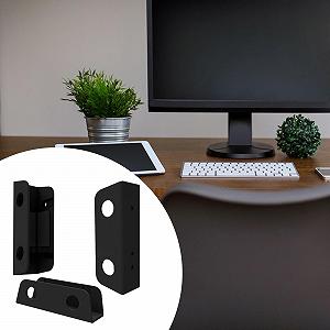 Держатель для ноутбука, для установки на стол или под стол, с защитными накладками, улучшенная стабильность, прочный, черный synthetic.ua - Фото 1