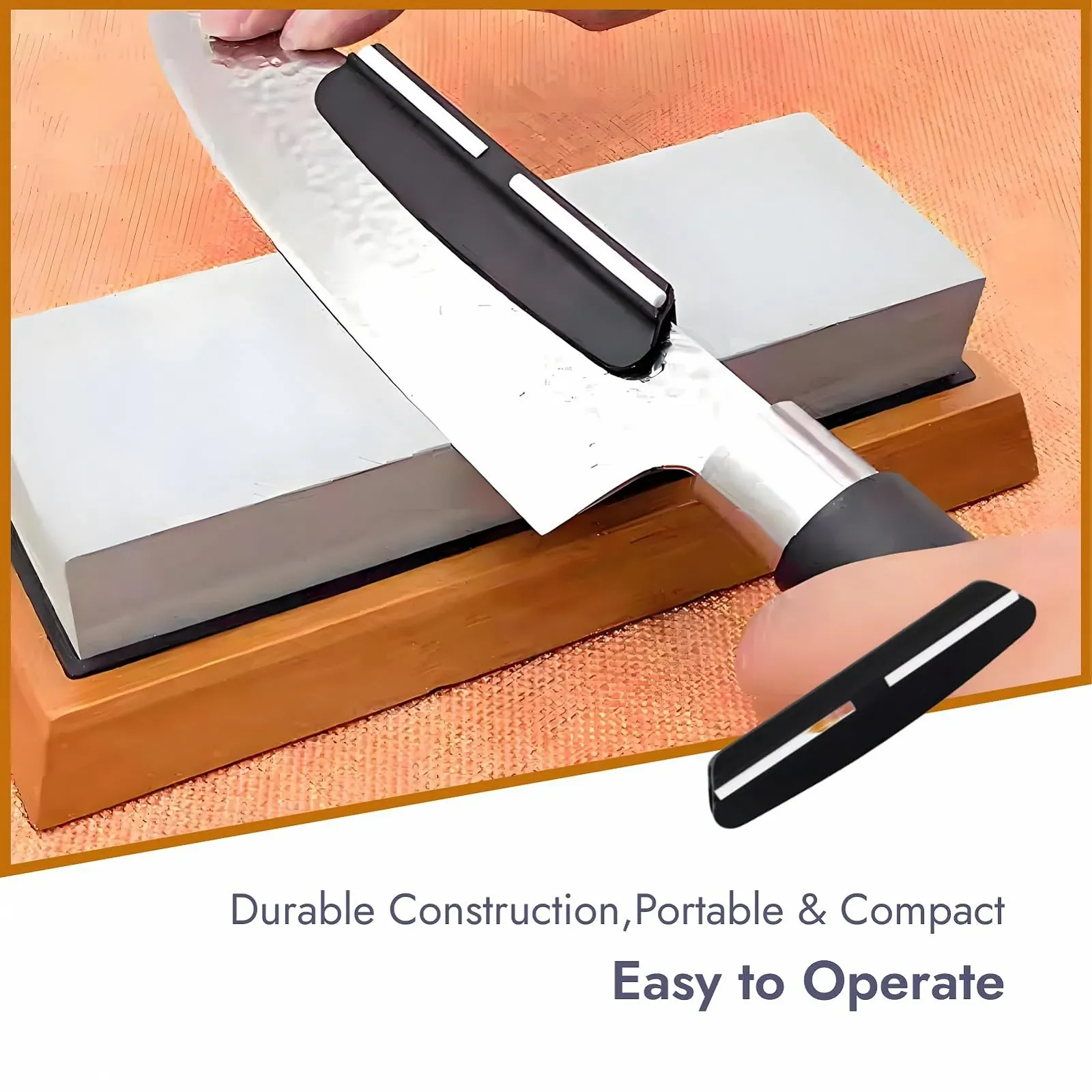 Напрямна для заточування ножів 15 градусів набір 3 шт. ABS Кераміка, фото №6