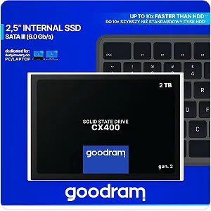 SSD Goodram CX400 Gen.2 2ТБ SATA III 3D TLC NAND 2.5 Дюйма Черный - Фото 1