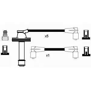 Комплект проводів запалювання NGK 8468 для RENAULT VOLVO DACIA synthetic.ua - Фото 1