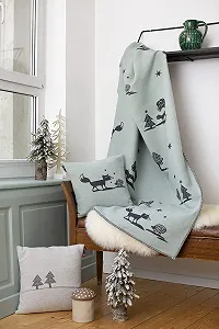 Одеяло David Fussenegger Sylt Forest Animals 140 x 200 см Светло-зеленый - Фото 1