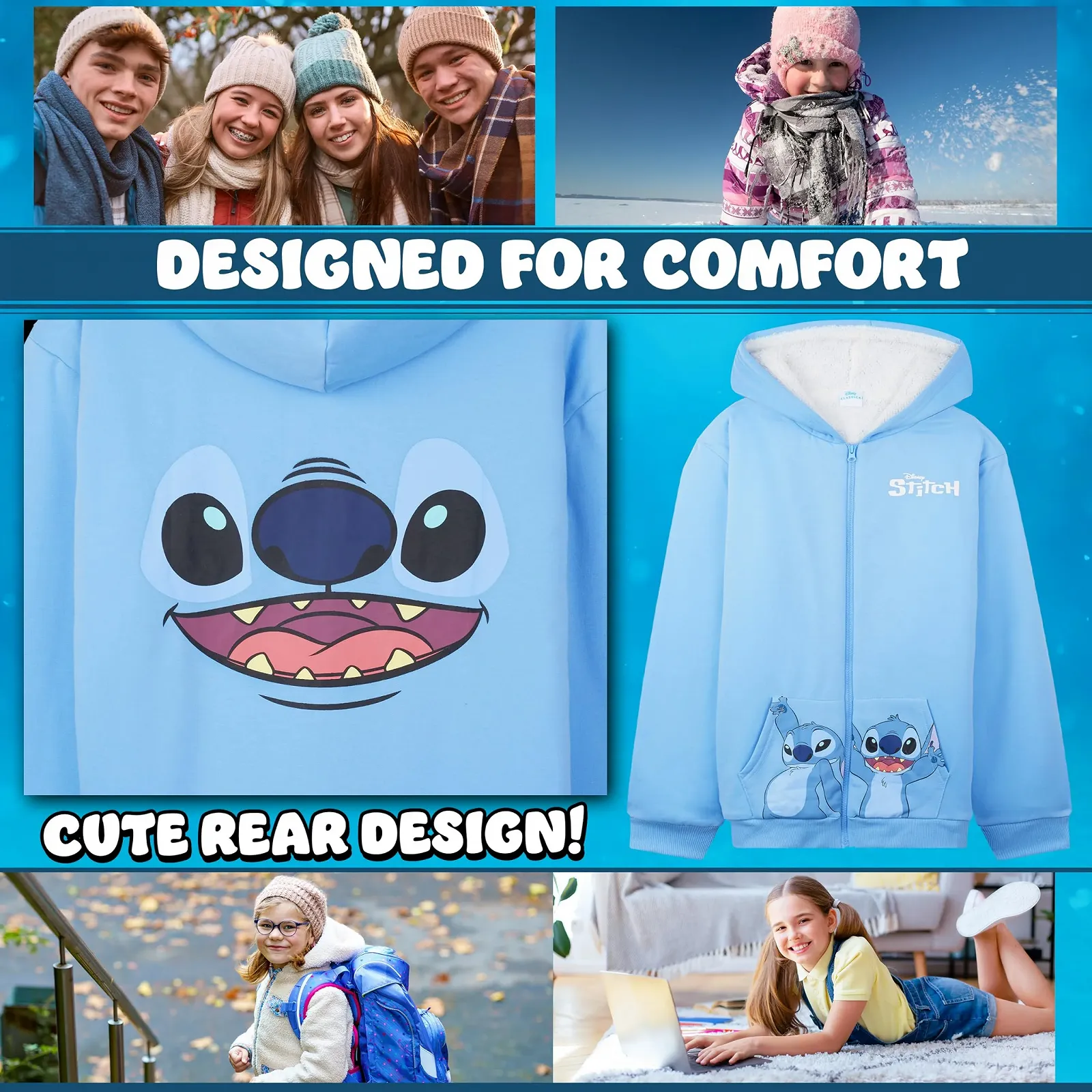 Худі Disney Stitch для дівчат-підлітків 6-14 років, фото №4