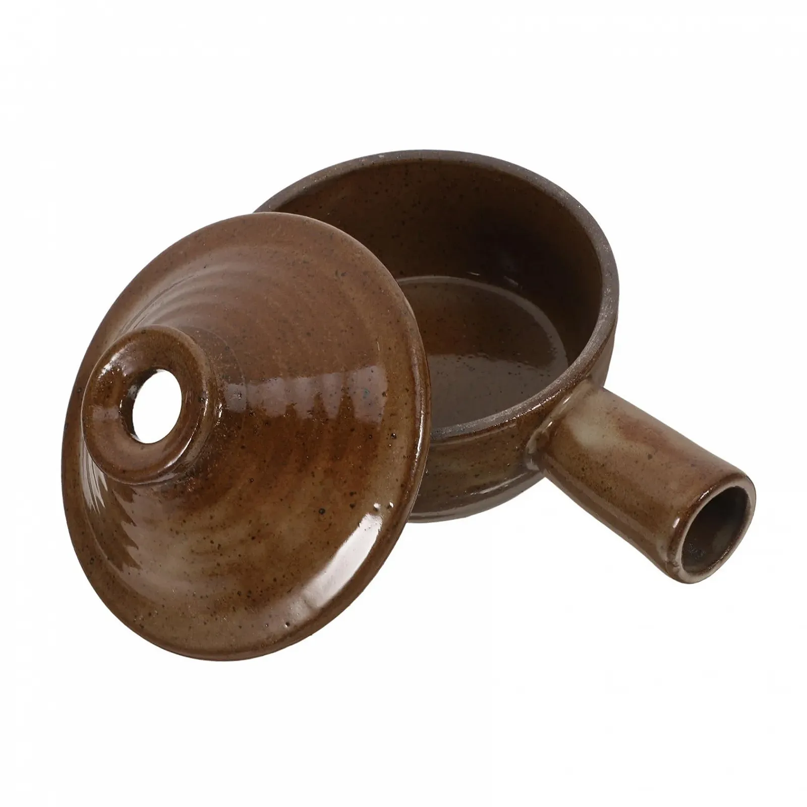 Кастрюля-кокотница Керамическая Жаростойкая для микроволновой печи с крышкой, фото №1