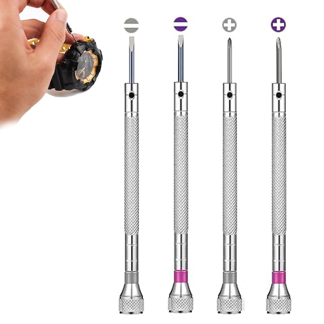 Набір EODKSE Інструмент годинникового майстра, 4 шт. викрутки (1,4-1,6 мм), фото №1 Набір EODKSE Інструмент годинникового майстра, 4 шт. викрутки (1,4-1,6 мм), фото №1