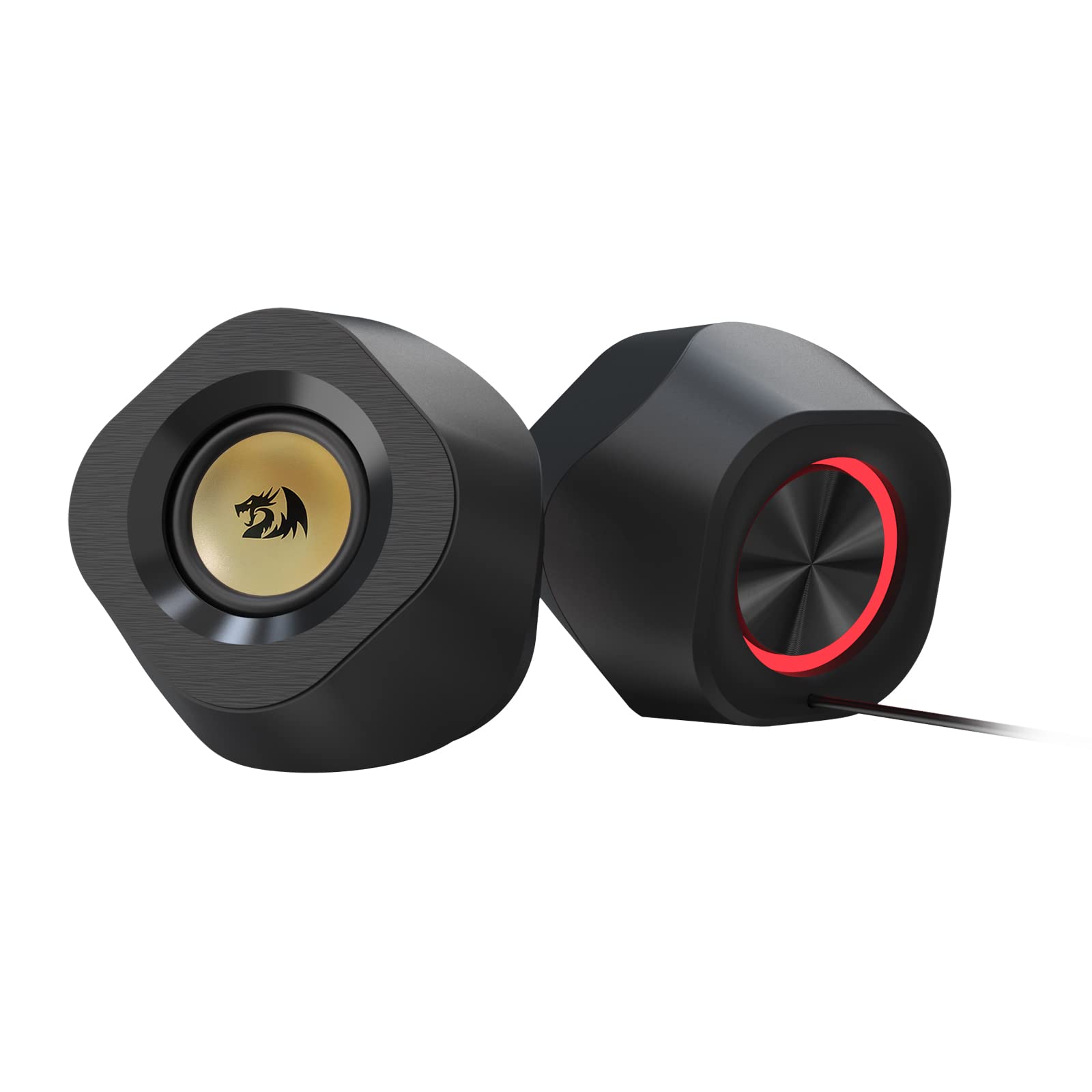 Бездротові колонки Redragon GS590 RGB Desktop 2.0 Channel BT 5.0/USB AUX Enhanced Sound Rhythmic Sync Backlight, фото №1