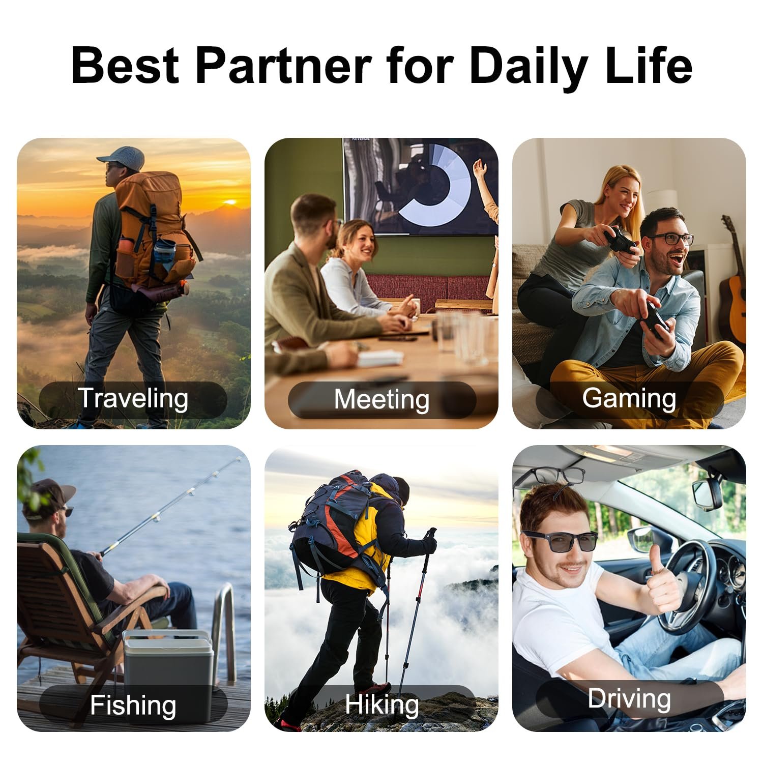 Розумні окуляри Bluetooth AI з підтримкою понад 160 мов, лінзи, фото №8