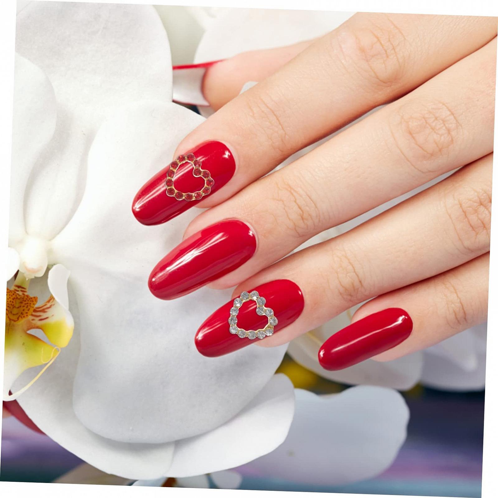 Аксессуары для ногтей Mikinona, 30 шт, стразы, подвески, праздничные украшения ко Дню Святого Валентина, ювелирные изделия для ногтей, подвеска-сердце, фото №2