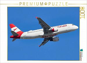 Пазл CALVENDO OE-LBV - Austrian Airlines - Airbus A320-214 - Frankfurt Airport 1000 деталей 64 x 48 см Фотопазл для приятного досуга - Фото 1