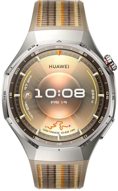 Смарт-часы Huawei Watch GT 6 Pro 46мм / NFC / GPS / Bluetooth 6.0 / Влагозащита 5 АТМ / До 21 дня работы / Быстрая зарядка / Прием звонка / HarmonyOS / Brown (Atum-B29W), фото №2
