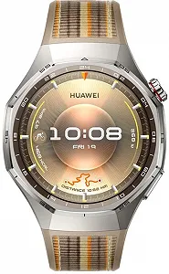Смарт-годинник Huawei Watch GT 6 Pro 46мм / NFC / GPS / Bluetooth 6.0 / Вологозахист 5 АТМ / До 21 дня роботи / Швидка зарядка / Прийом дзвінка / HarmonyOS / Brown (Atum-B29W) synthetic.ua - Фото 1