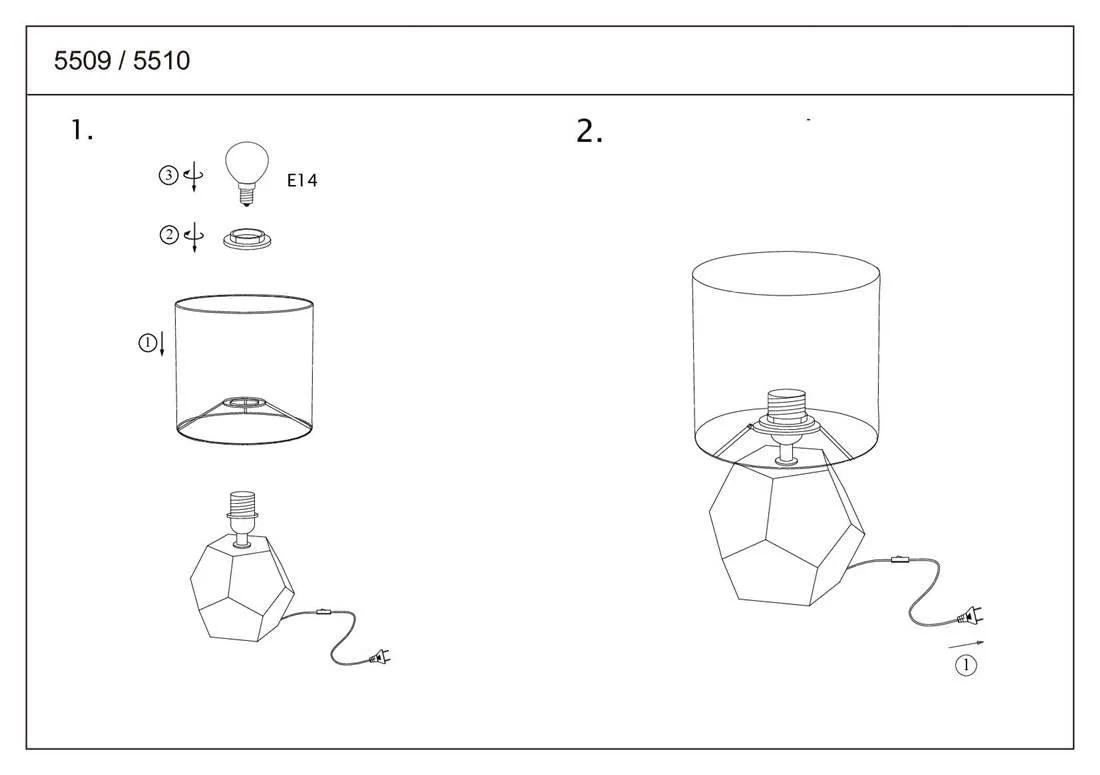 Настільна лампа Rabalux 5509 Galen Сіра E14 1X MAX 40 Вт з вимикачем, фото №4