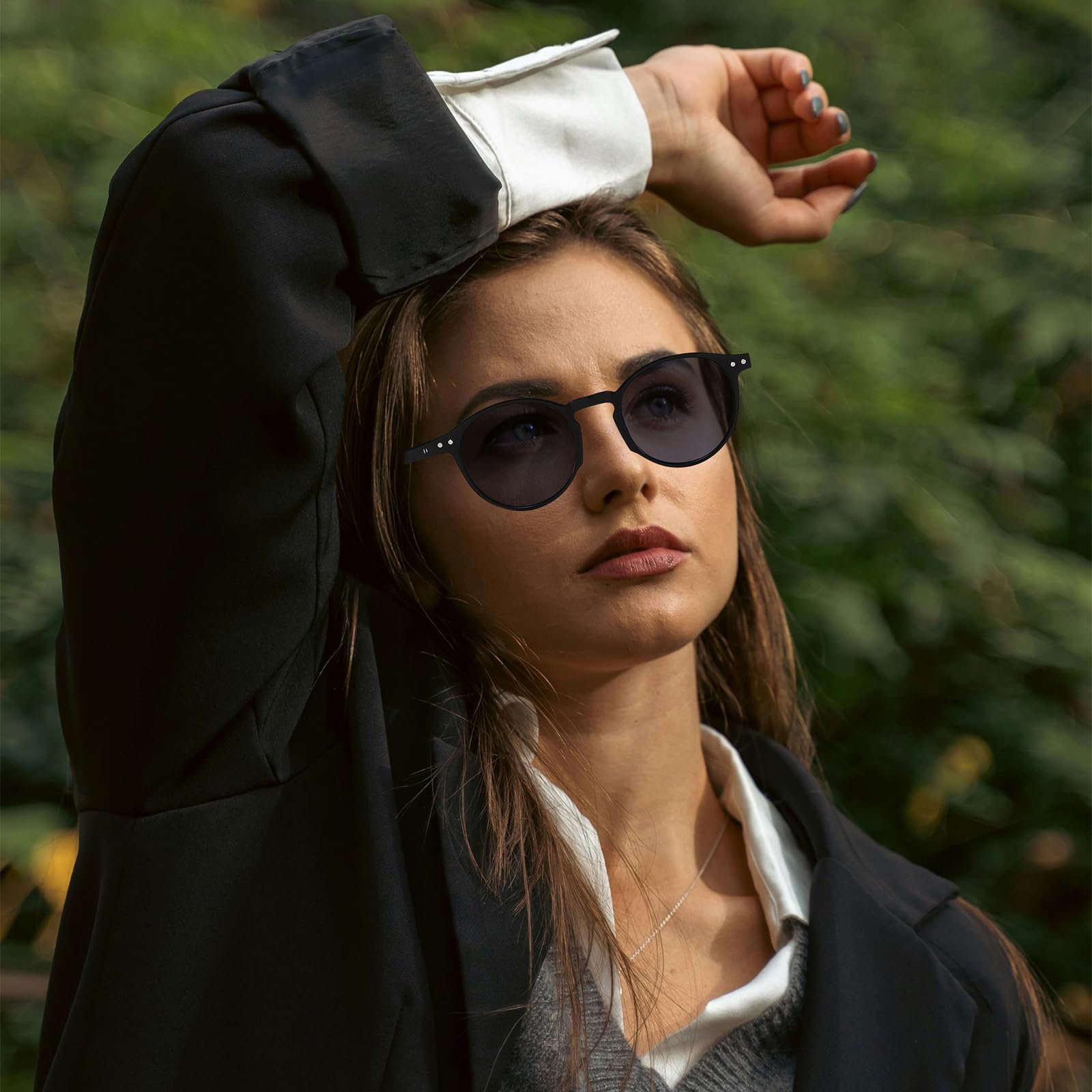 Сонцезахисні окуляри YAMEIZE Круглі Ретро Класичні Вінтажні Маленькі Круглі Чоловічі, фото №3