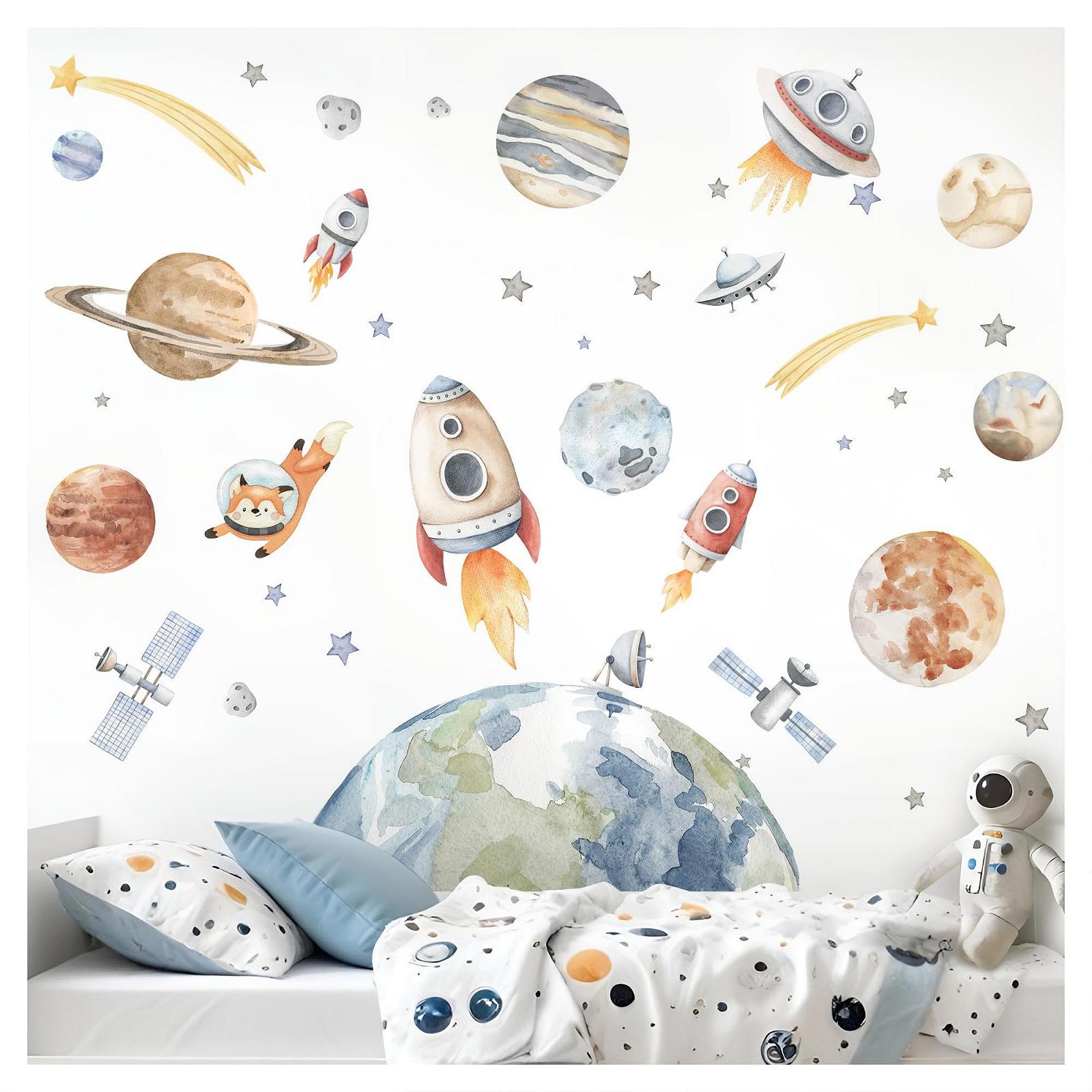 Наклейка на стену Little Deco DL5115-03 Planets Space 123 x 87 см, фото №1