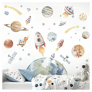 Наклейка на стіну Little Deco DL5115-03 Planets Space 123 x 87 см - Фото 1