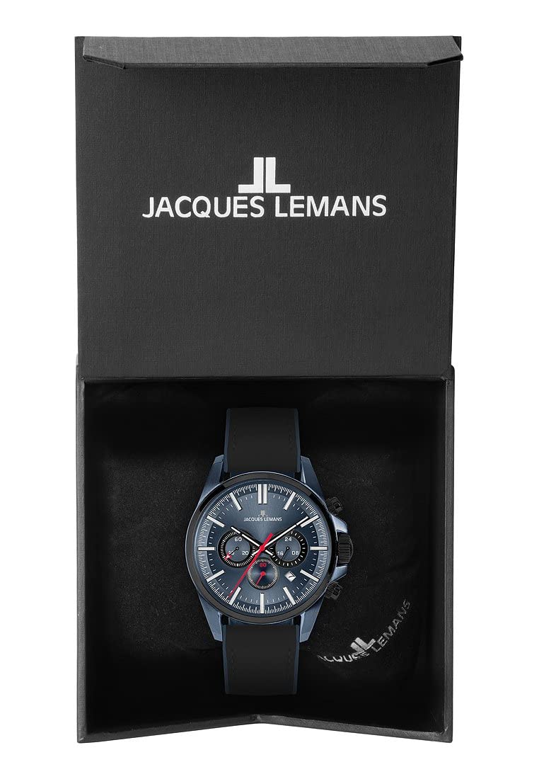 Часы JACQUES LEMANS Аналоговые MID-31299 Черный Ремешок, фото №3