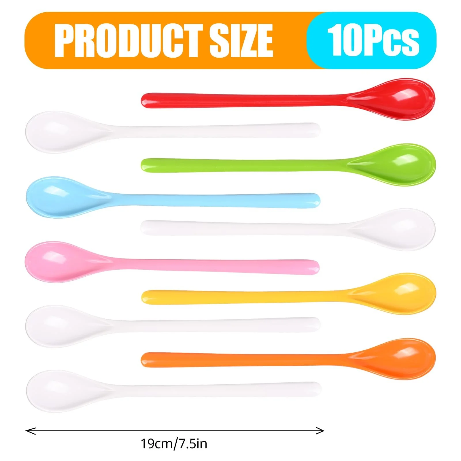 Ложка OWLMATE Пластикова Велика Latte 19 см, Набір 10 штук, фото №2