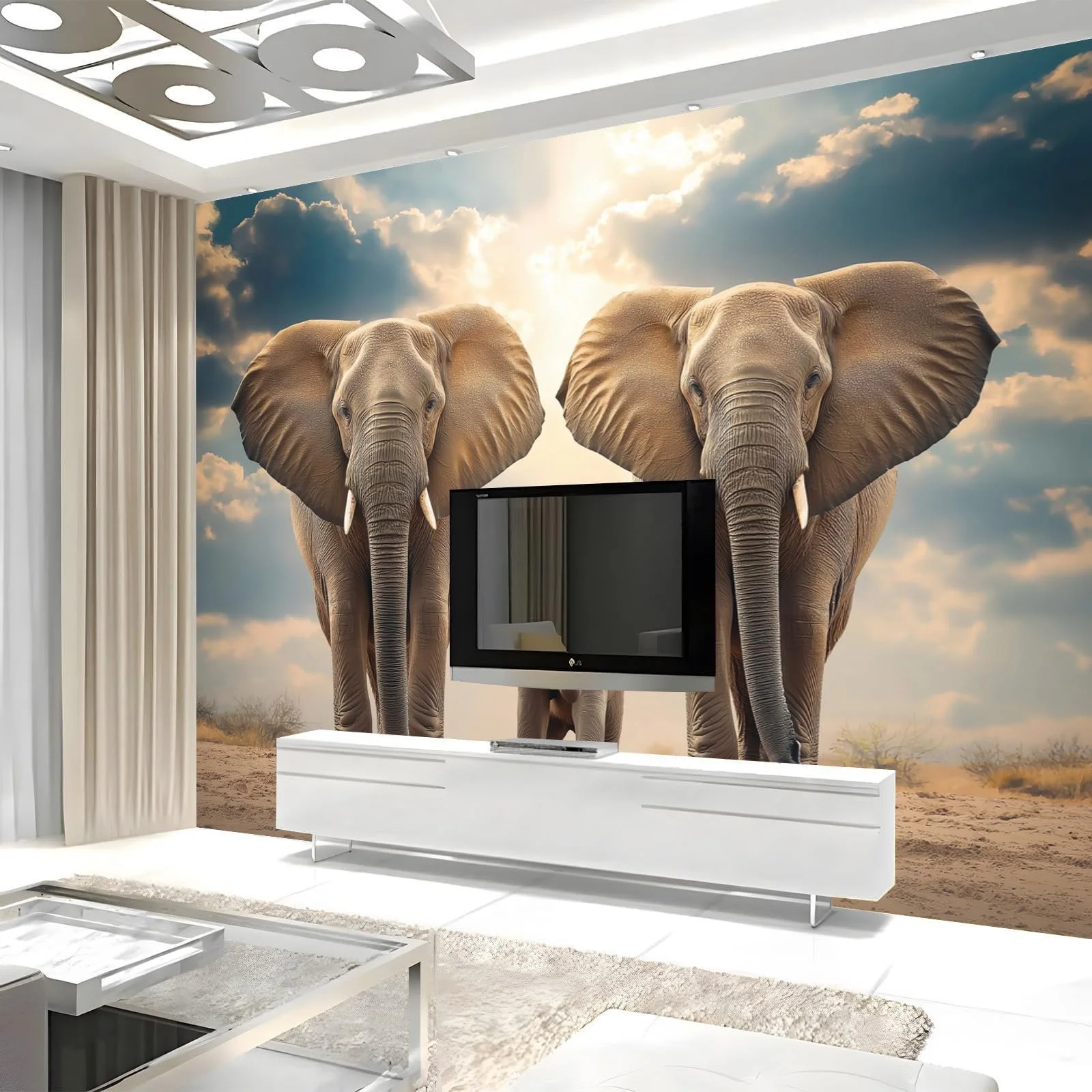 Фотошпалери 3D ефект Слон 350 x 256 см, фото №3