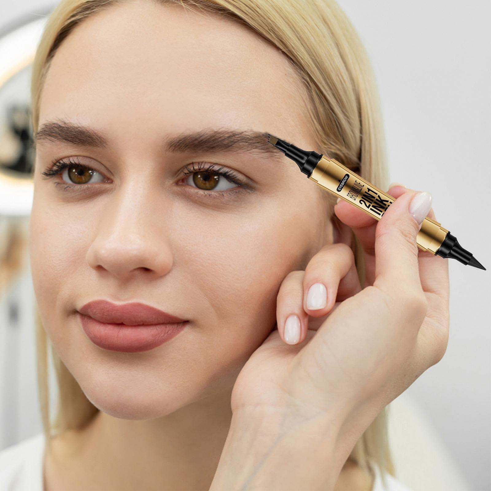 Олівець для брів Microblading 2-в-1 з 4-зубцевим наконечником, фото №3