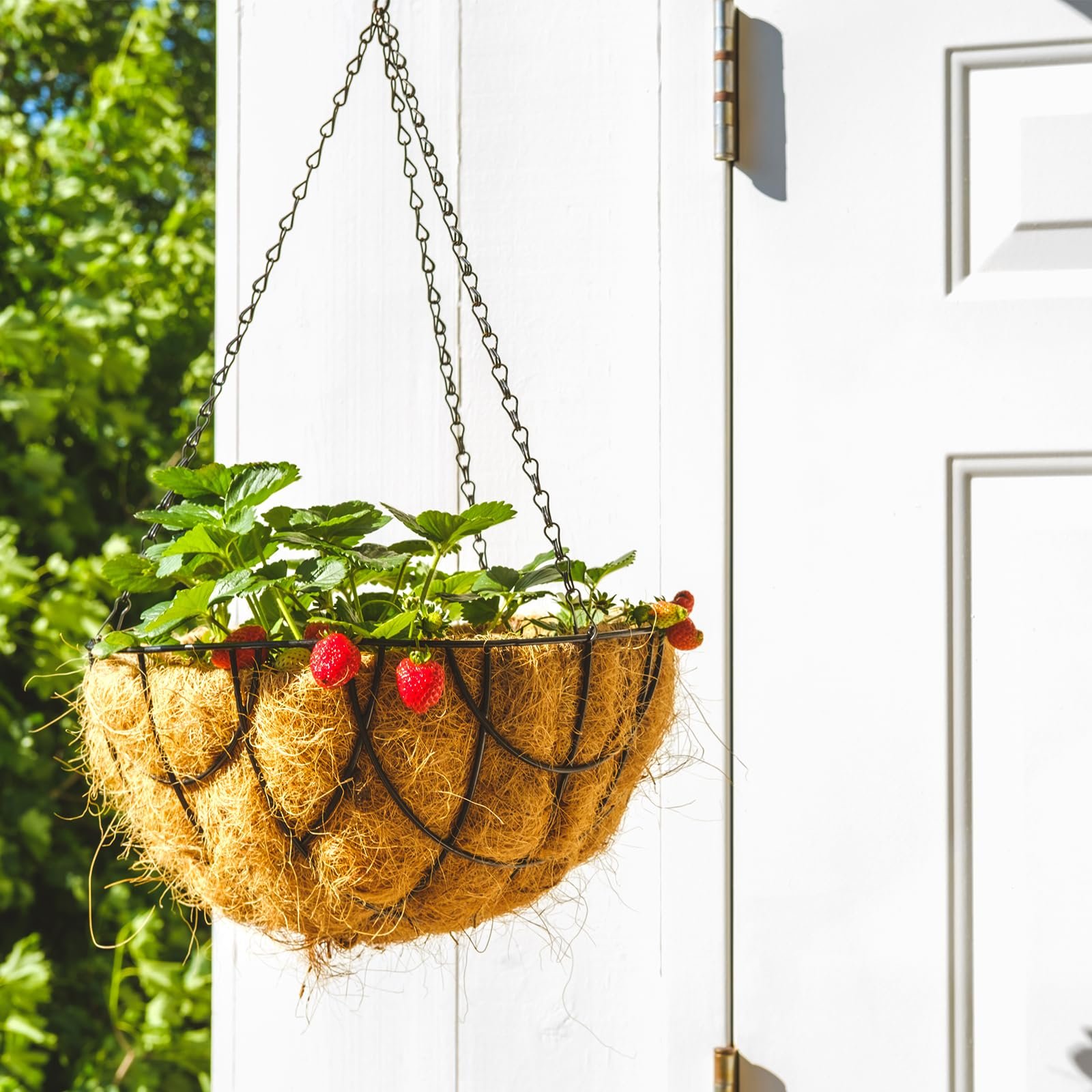 Цепи для подвесных корзин Bewudy Металлические 33 см Черные Набор из 4 шт., фото №5