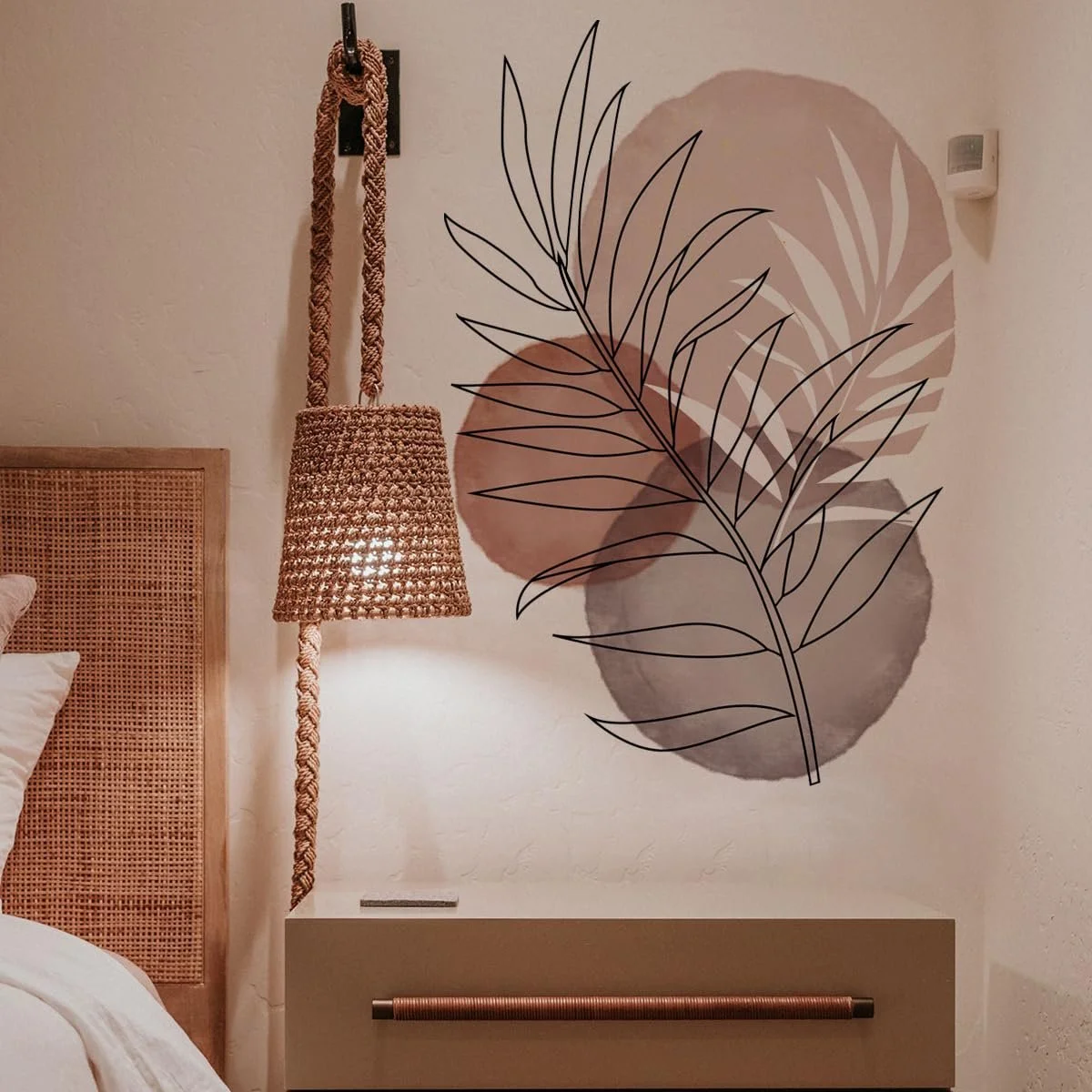 Настінні наклейки Runtoo Boho Leaves Plant Flower Ретро Абстракція, фото №3