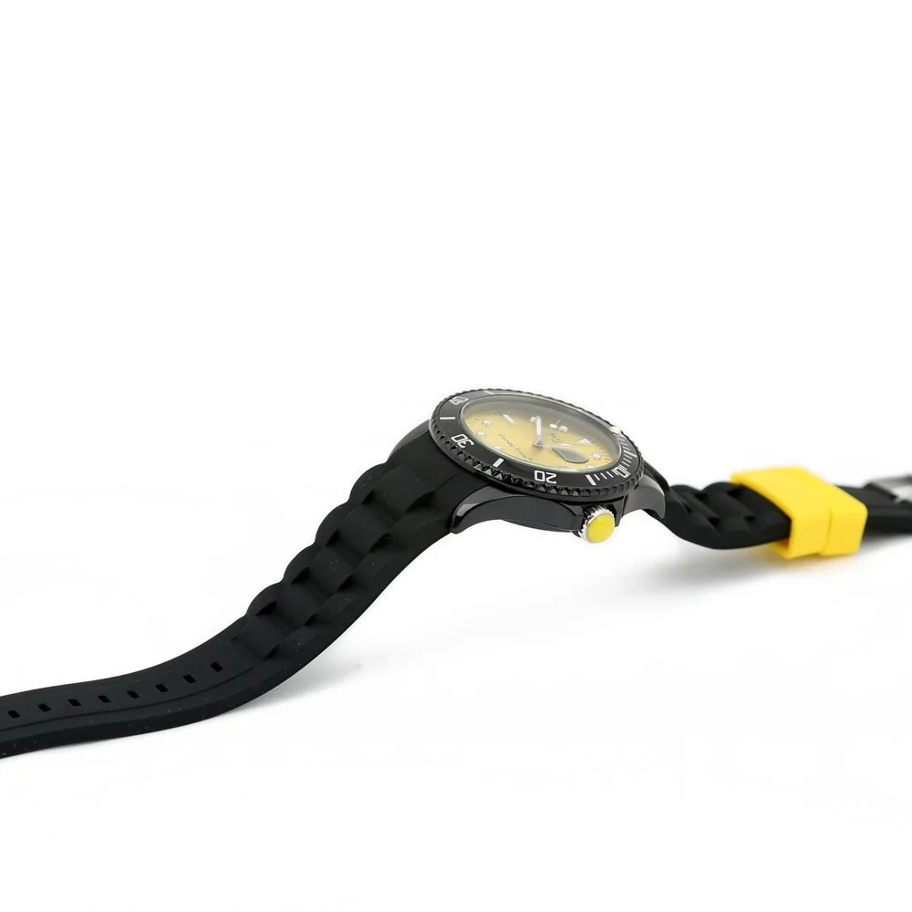 Унисекс Часы Madison Date Classic Кварцевые с резиновым ремешком U4486-02, черный/желтый, размер Unit, лента, фото №5 Унисекс Часы Madison Date Classic Кварцевые с резиновым ремешком U4486-02, черный/желтый, размер Unit, лента, фото №5