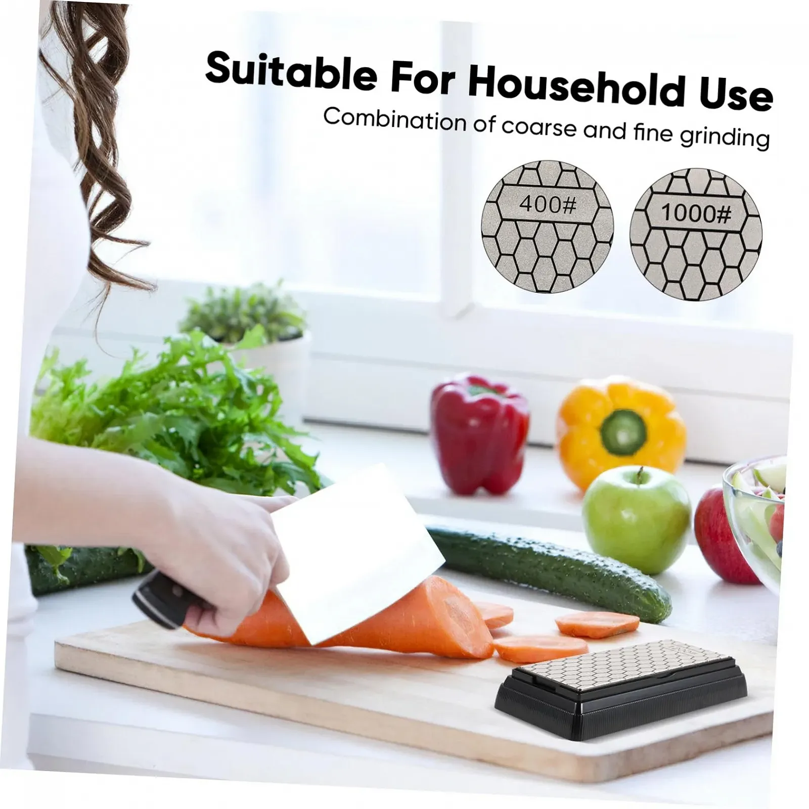 Точилка для ножів Двостороння алмазна з нековзною основою Портативна constellations, фото №4