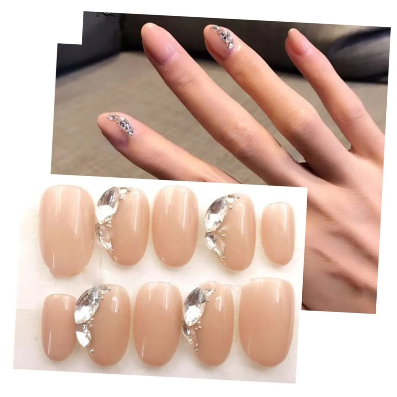 Набір для дизайну нігтів FRCOLOR, 9 шт, різнокольорові стрази, вертушка для плоскі та діаманти для салону та дому, фото №9