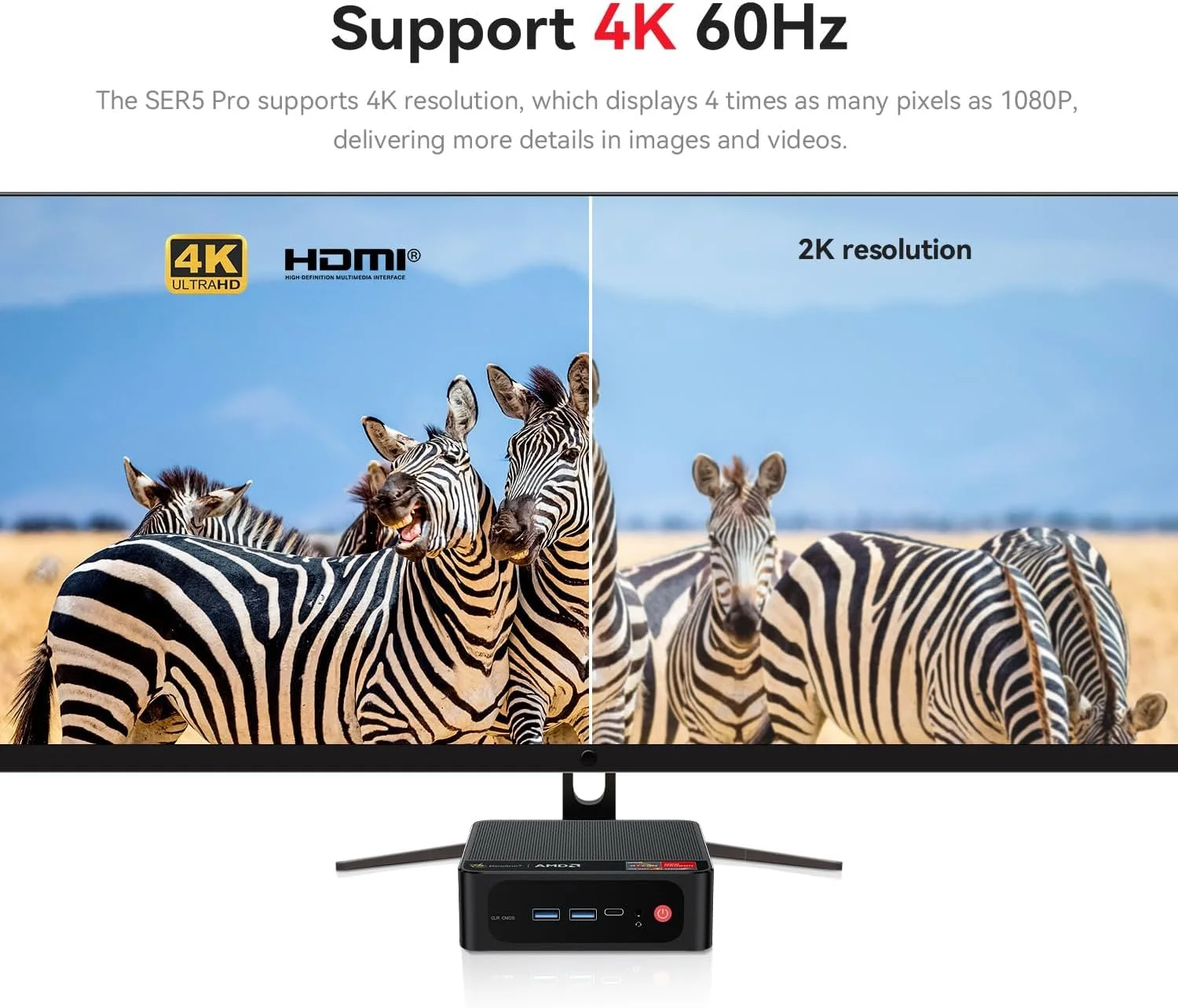 Міні ПК Beelink SER5 Pro / AMD Ryzen 7 5700U / RAM 16Gb / SSD 512Gb / AMD Radeon Graphics / Windows 11 Pro / 1 x HDMI / LAN / Wi-Fi 6 / Bluetooth 5.2 / Чорний, фото №5 Міні ПК Beelink SER5 Pro / AMD Ryzen 7 5700U / RAM 16Gb / SSD 512Gb / AMD Radeon Graphics / Windows 11 Pro / 1 x HDMI / LAN / Wi-Fi 6 / Bluetooth 5.2 / Чорний, фото №5