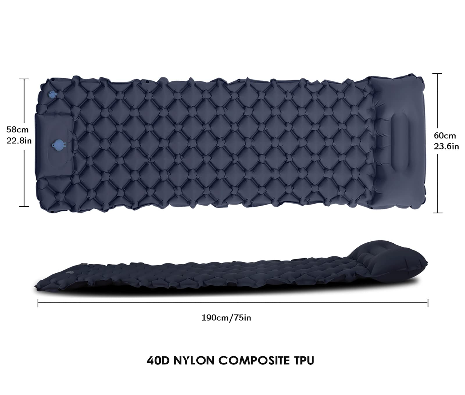 Коврик LMEIL Ultralight Inflatable Sleeping Mattress с подушкой, фото №6