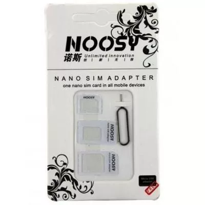Адаптер для SIM-карт NOOSY Adapter Nano SIM for all size 19712 15514, фото №1