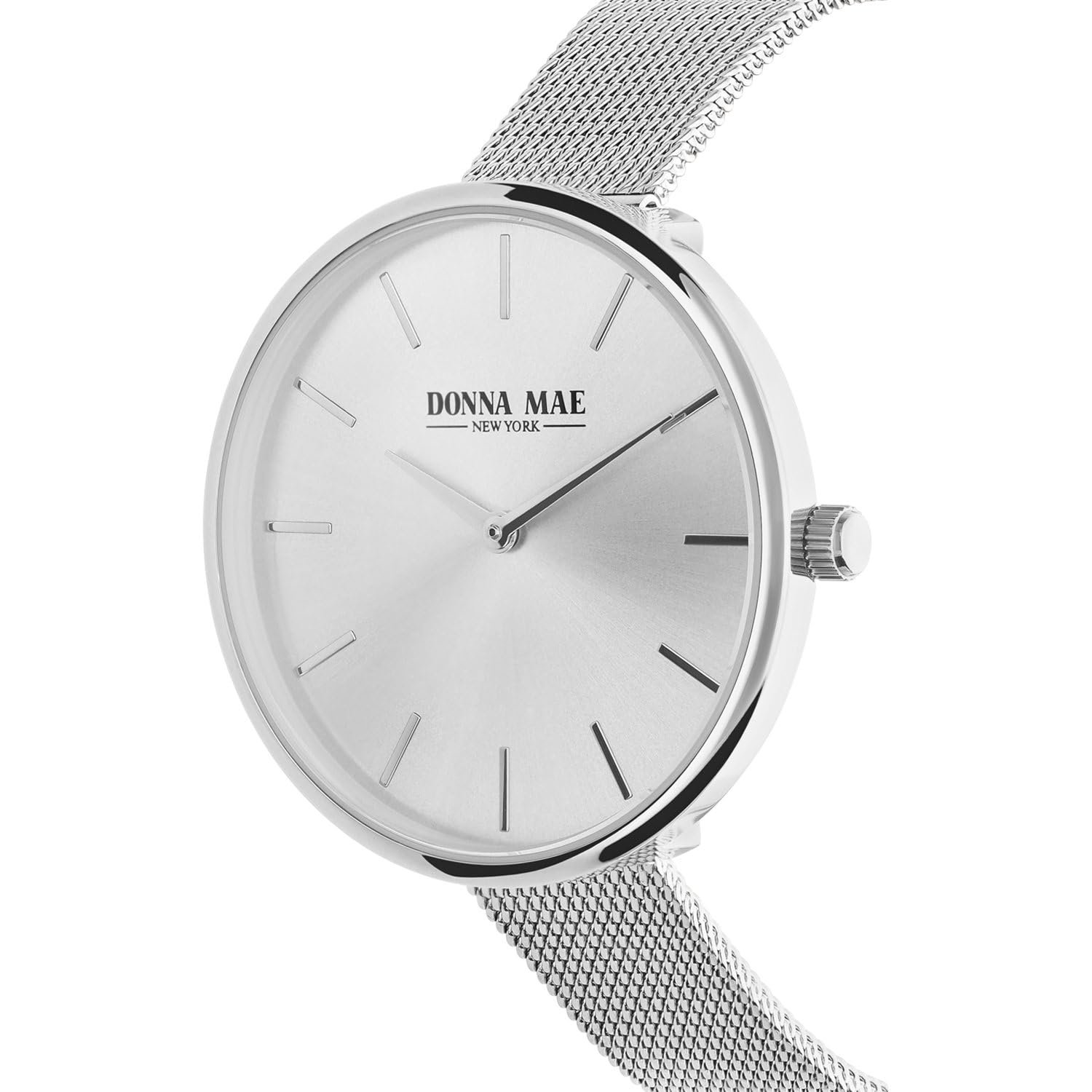 Женские часы Lucardi Donna Mae с сетчатым ремешком, серебристый, сталь, серебристый тон, 38 мм, серебристый, сталь, фото №2