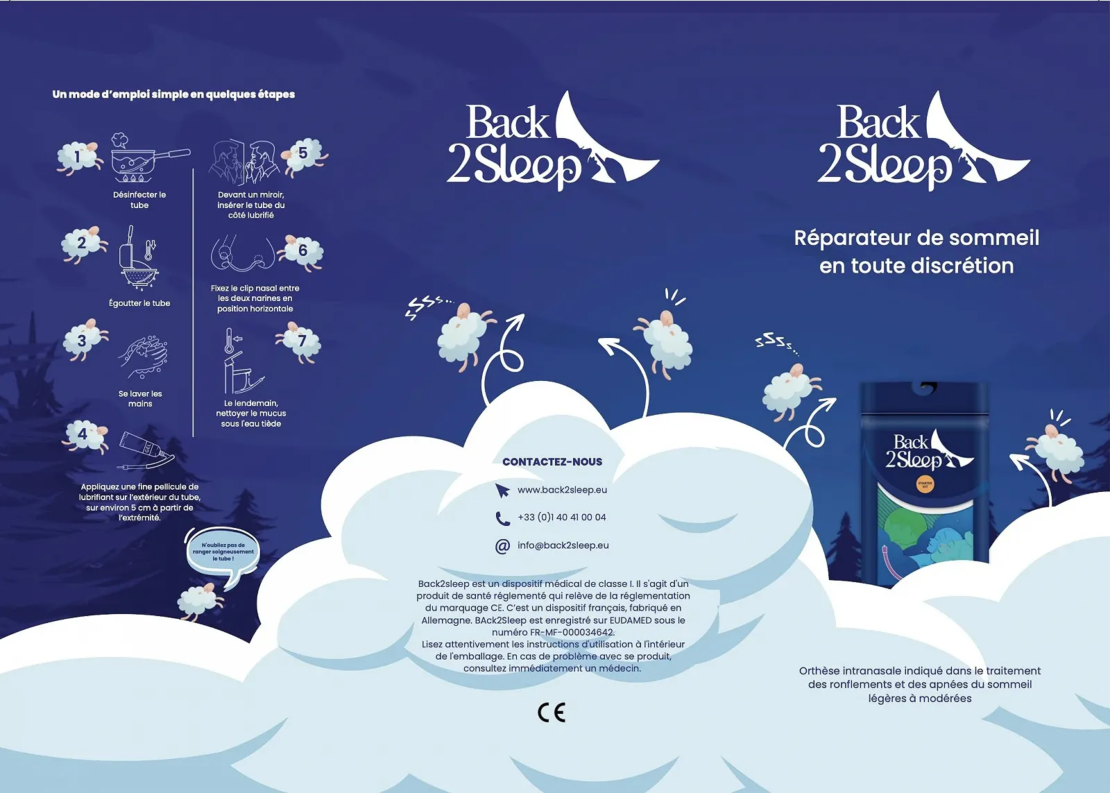 Назальна трубка проти хропіння та апное сну Back2Sleep стартовий набір для визначення розміру 15 ночей, фото №2