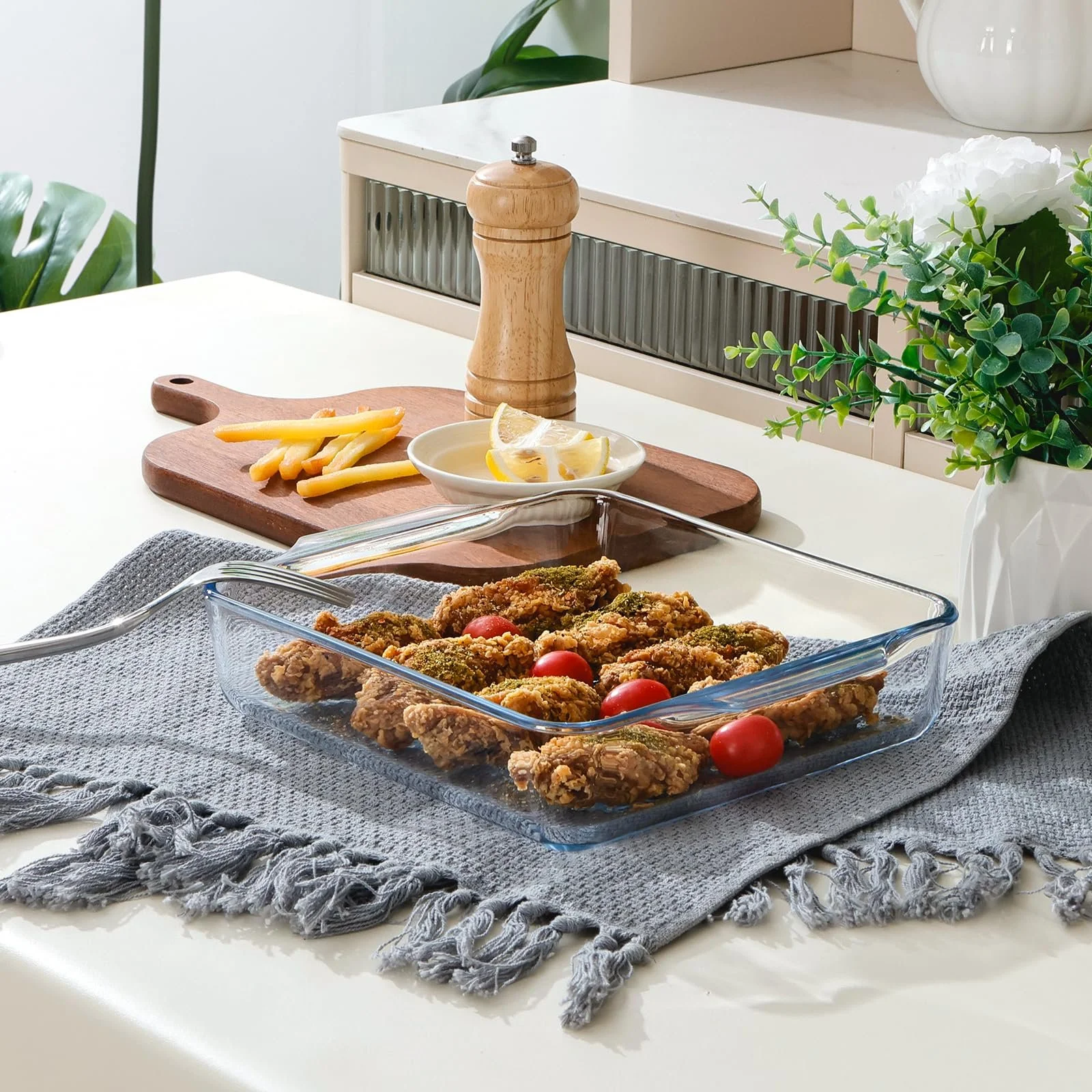 Форма для запекания NUTRIUPS стеклянная прямоугольная 1.3 л 24 x 19 x 5 см, фото №7