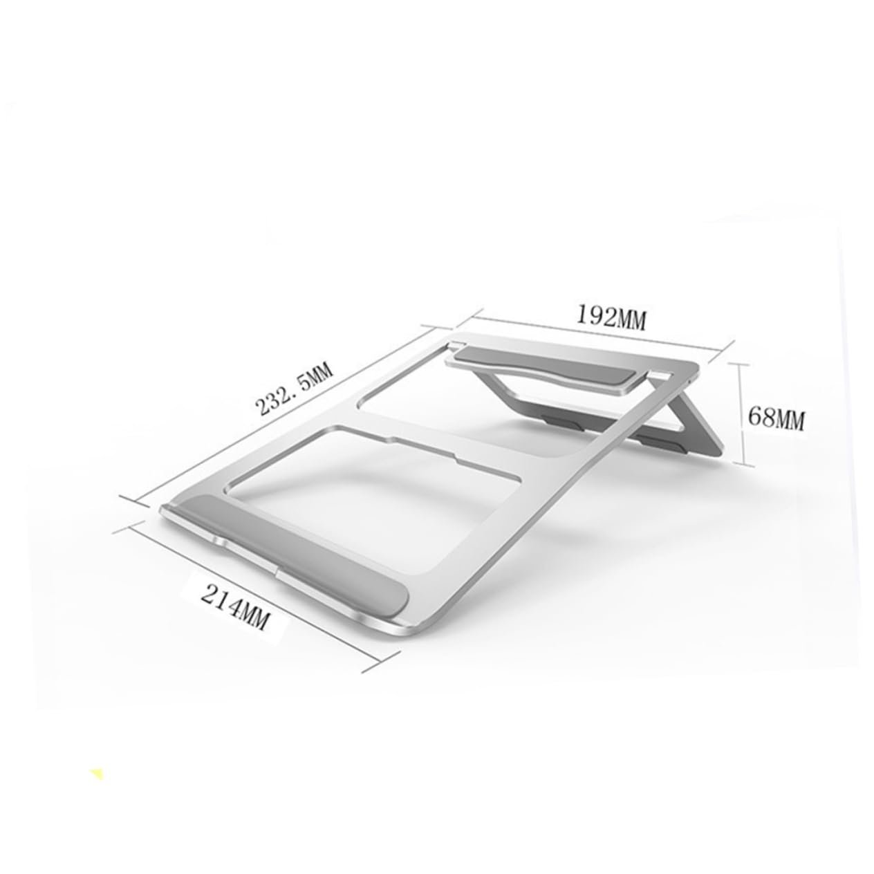 Підставка для ноутбука NUOBESTY складана з алюмінієвого сплаву вентильована для дому та офісу з нековзними накладками для стабільної фіксації портативна легка, фото №5