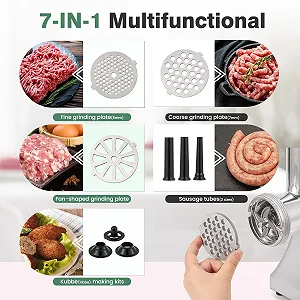 Мясорубка электрическая Huanyu 2800 Вт 2.5 кг/мин Серебристый synthetic.ua - Фото 1