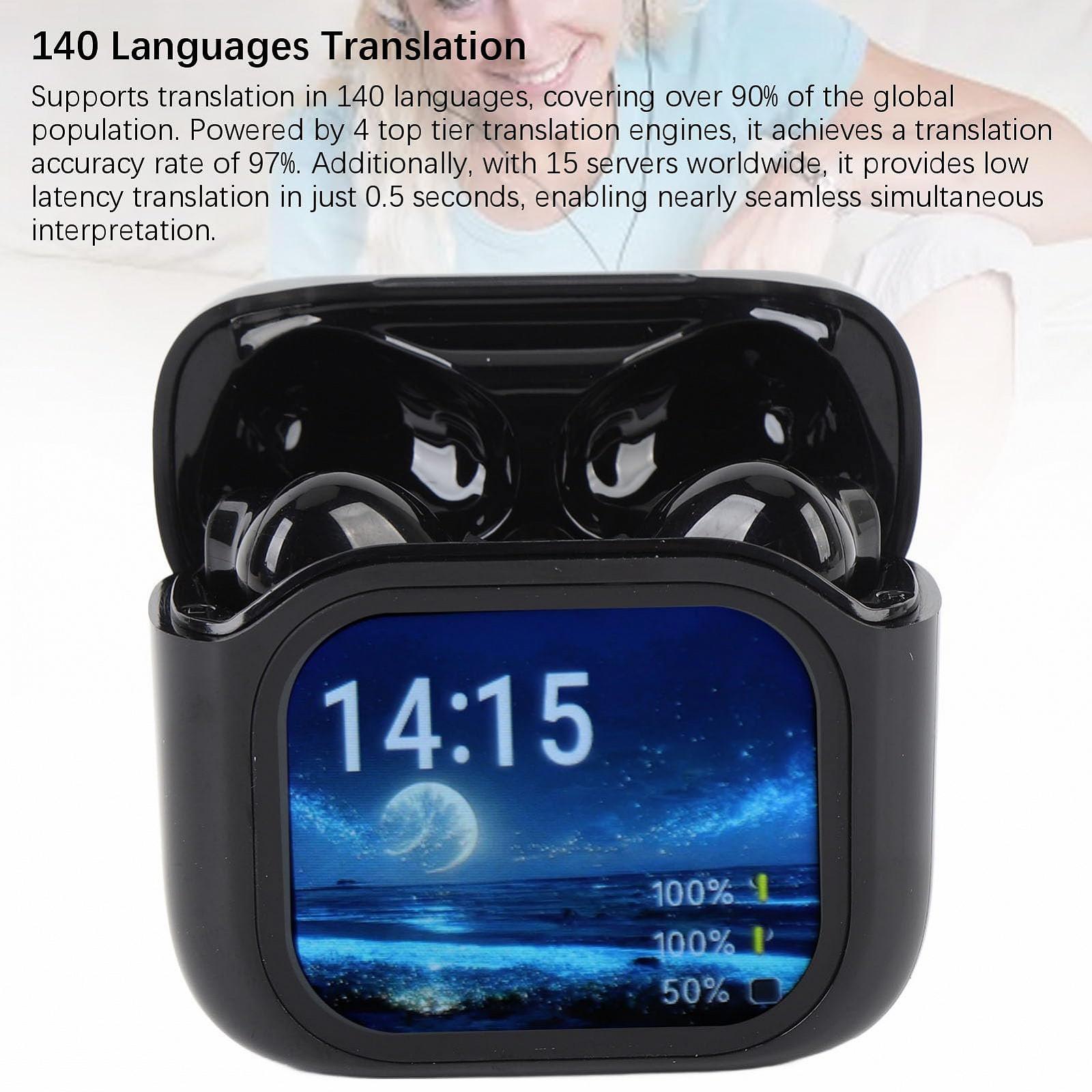 Навушники-перекладачі Bewinner, 140 мов, переклад у реальному часі з кольоровим сенсорним екраном, фото №4