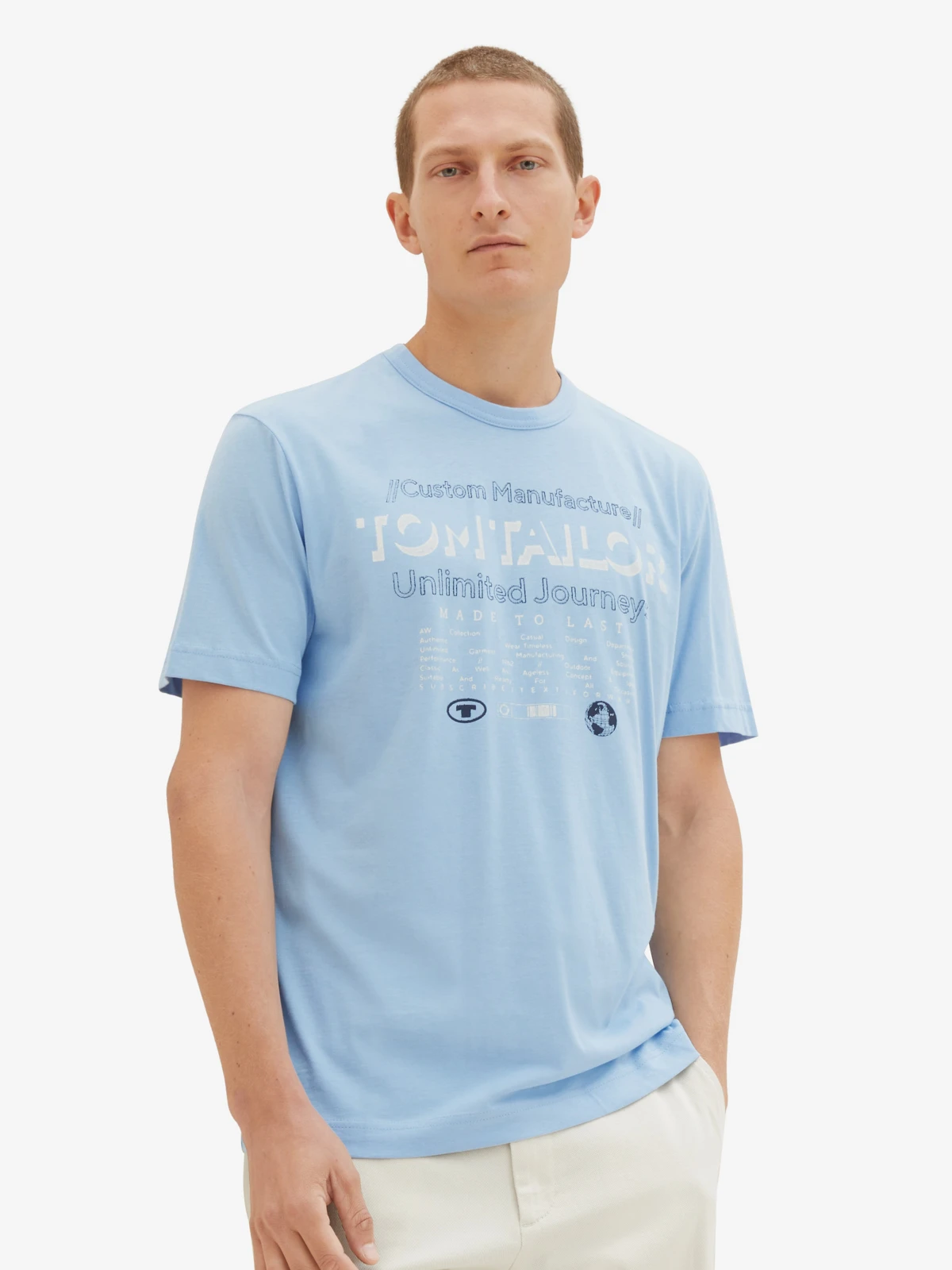 Футболка 1040034ХХ32245 Tom Tailor Блакитний 2XL, фото №1