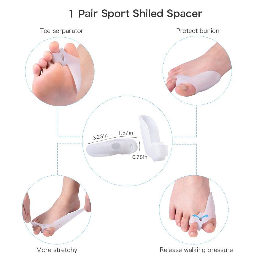 Роздільник для пальців ніг Srliya Гелевий 8 шт., Коректор для бурситу, фото №4 Роздільник для пальців ніг Srliya Гелевий 8 шт., Коректор для бурситу, фото №4