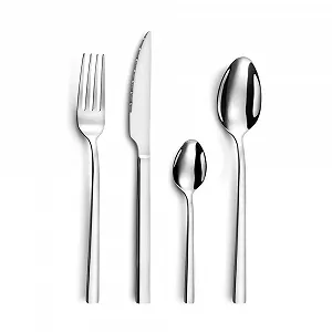 Купити Набір столових приборів Amefa Figure, нержавіюча сталь, прямий, елегантний, ніж з мікро-зубчастим лезом, 24 шт. - Фото 1 Набір столових приборів Amefa Figure, нержавіюча сталь, прямий, елегантний, ніж з мікро-зубчастим лезом, 24 шт. - Фото 1